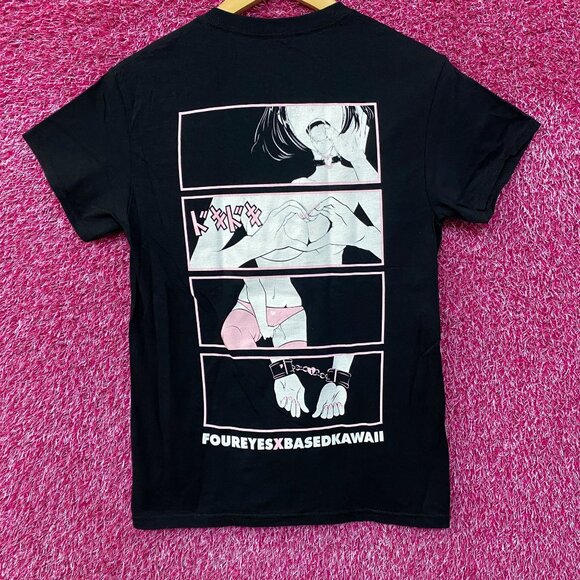 Foureyes X Based Kawaii Doki Doki Hentai Anime T-shirt Small - Picture 4 of 5